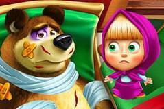 Маша Лечит Мишку - Masha and the Bear Injured